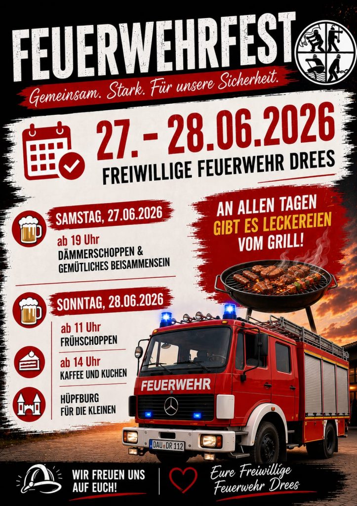 Feuerwehrfest Drees 2026